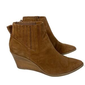 Calvin Klein Wedge Western Style Bootie Size 7.5